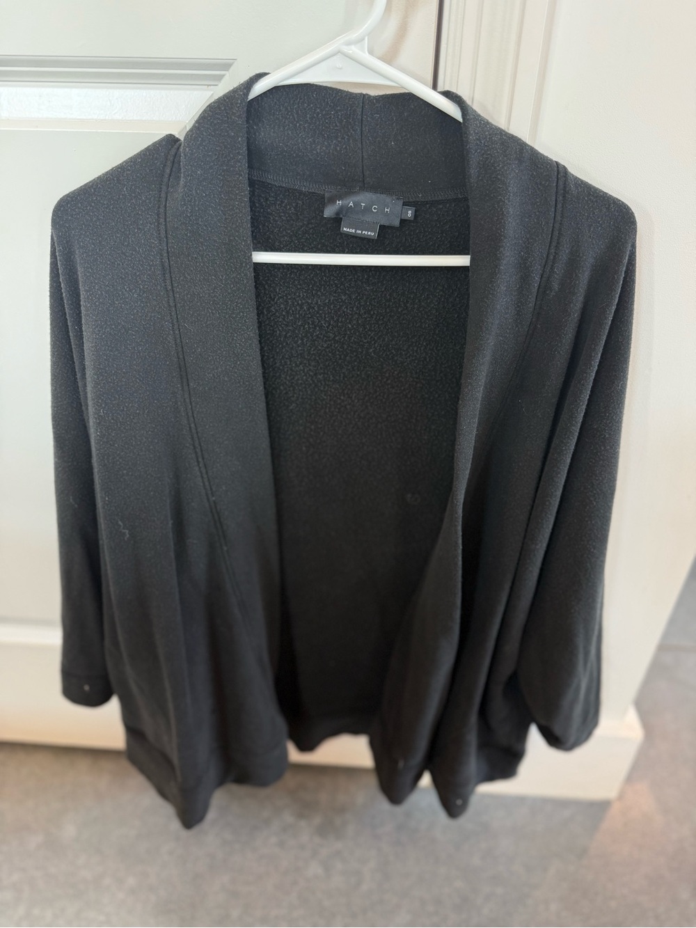 Hatch Black Open-Front Women's Nursing Friendly Cardigan Sweater